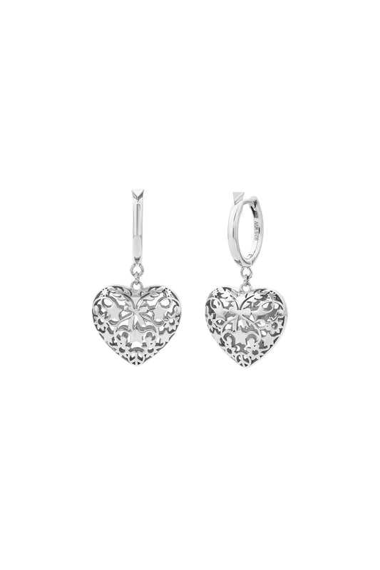 Karen Walker | Heart Thrills Hoop Earrings | Silver | Palm Boutique