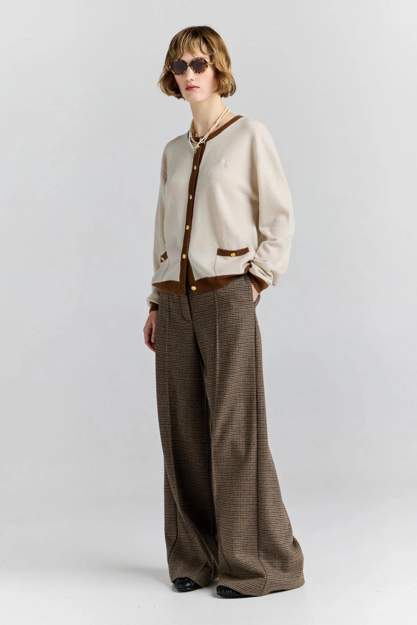 Karen Walker | HIghland Trousers | Brown Multi | Palm Boutique