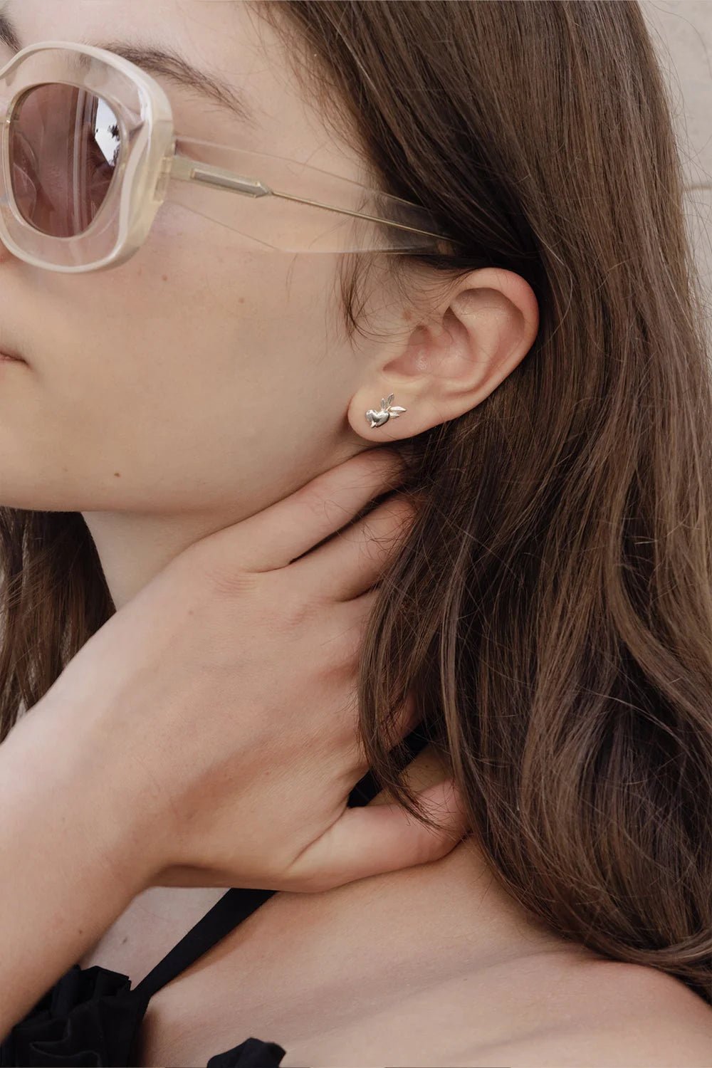 Karen Walker Jewellery | Pixie Heart Studs | Sterling | Palm Boutique