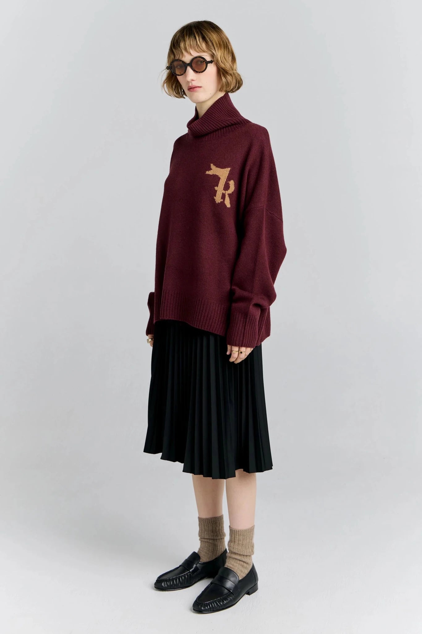 Karen Walker | K Flag Sweater | Mahogany | Palm Boutique