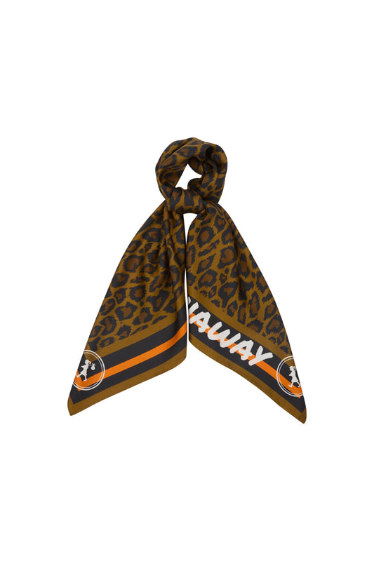 Karen Walker | Leopard Classic Silk Scarf | Tan | Palm Boutique