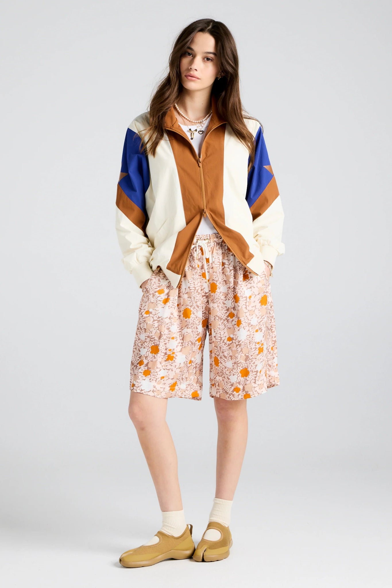 Karen Walker | Long Maple Shorts | Pink Multi | Palm Boutique