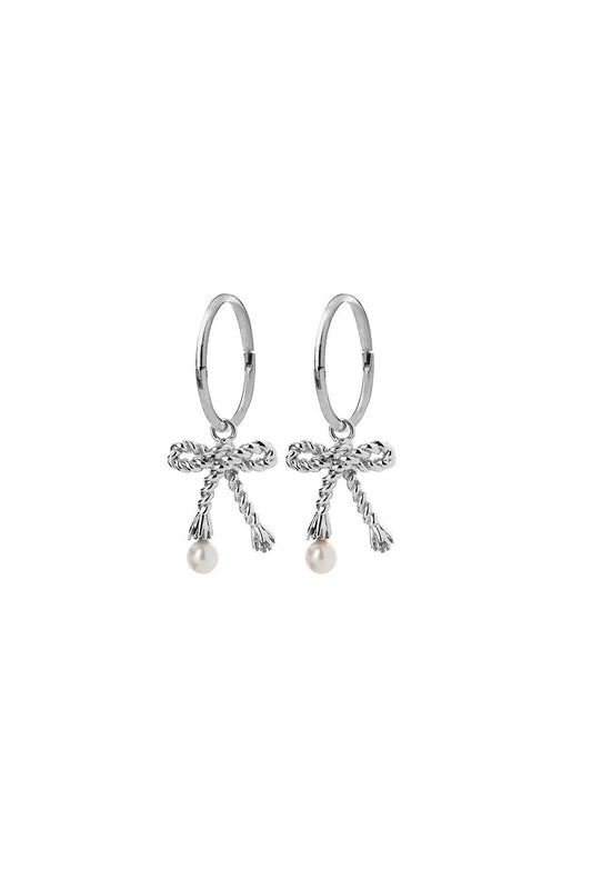 Karen Walker | Love Knot Sleepers with 2x3mm Freshwater Pearls | Palm Boutique
