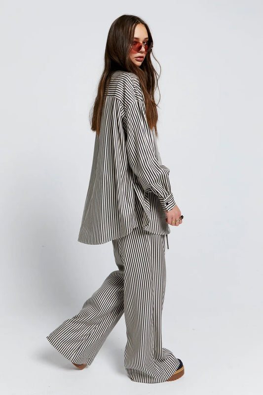 Karen Walker | Oversized Walker Shirt | Black Stripe | Palm Boutique