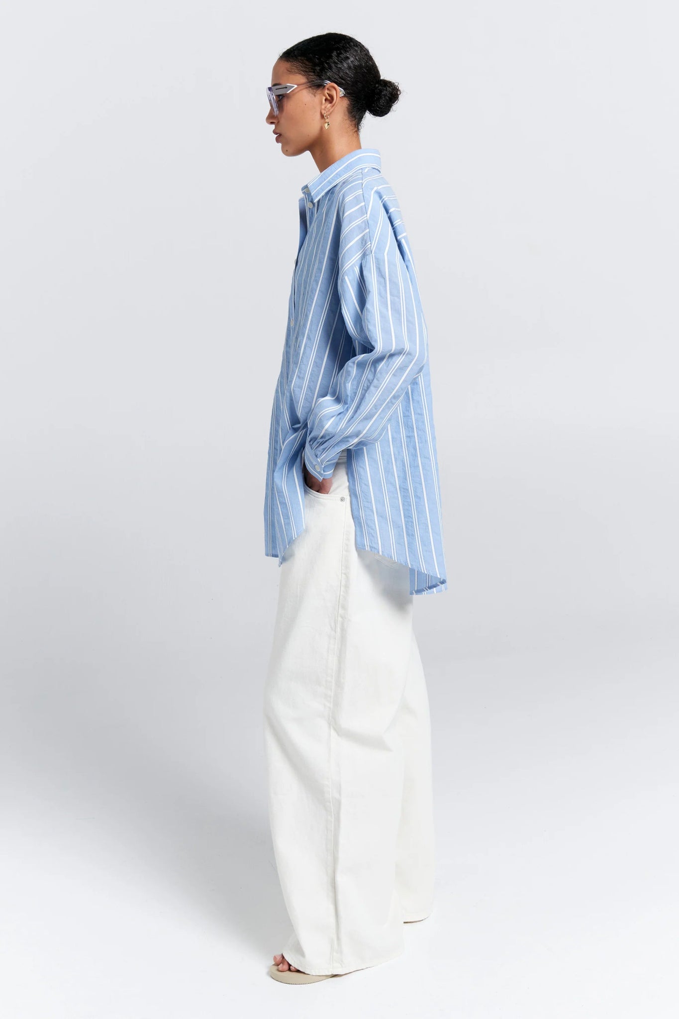 Karen Walker | Oversized Walker Shirt | Blue | Palm Boutique