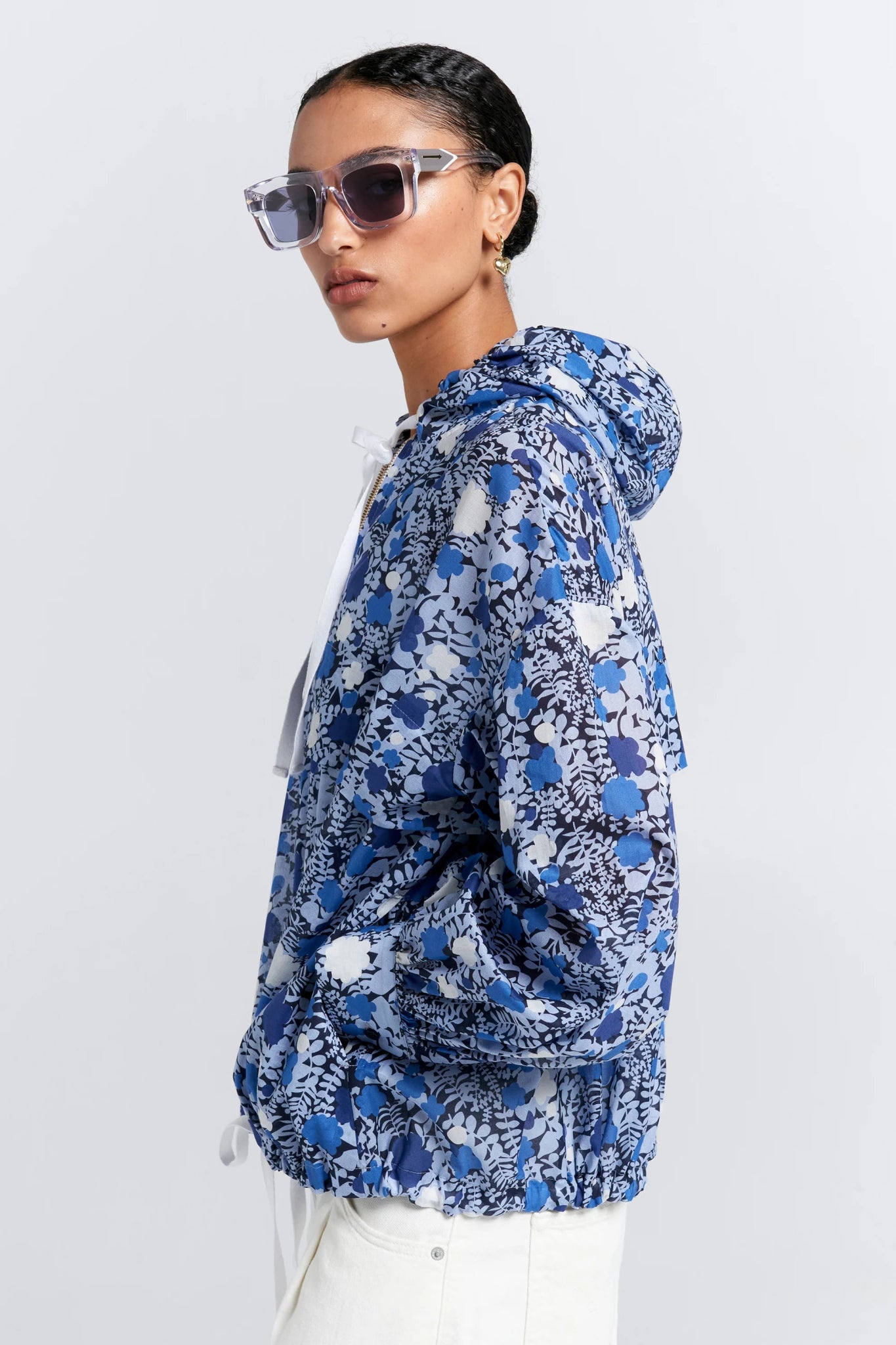 Karen Walker | Perfect Day Beach Hoodie | Blue Multi | Palm Boutique