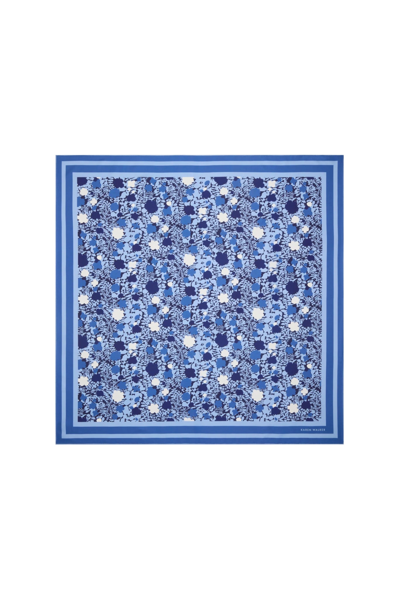 Karen Walker | Perfect Day Classic Silk Scarf | Blue | Palm Boutique