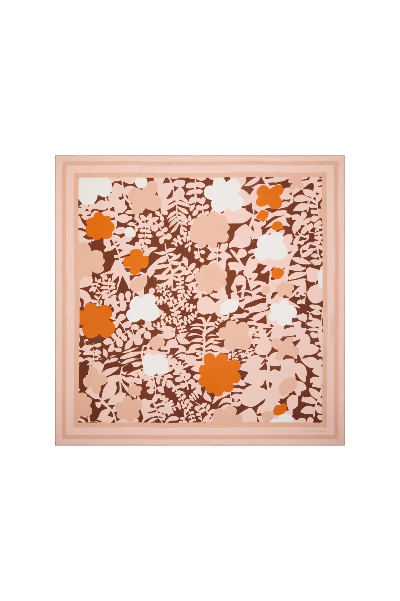 Karen Walker | Perfect Day Floral Classic Silk Scarf | Pink | Palm Boutique