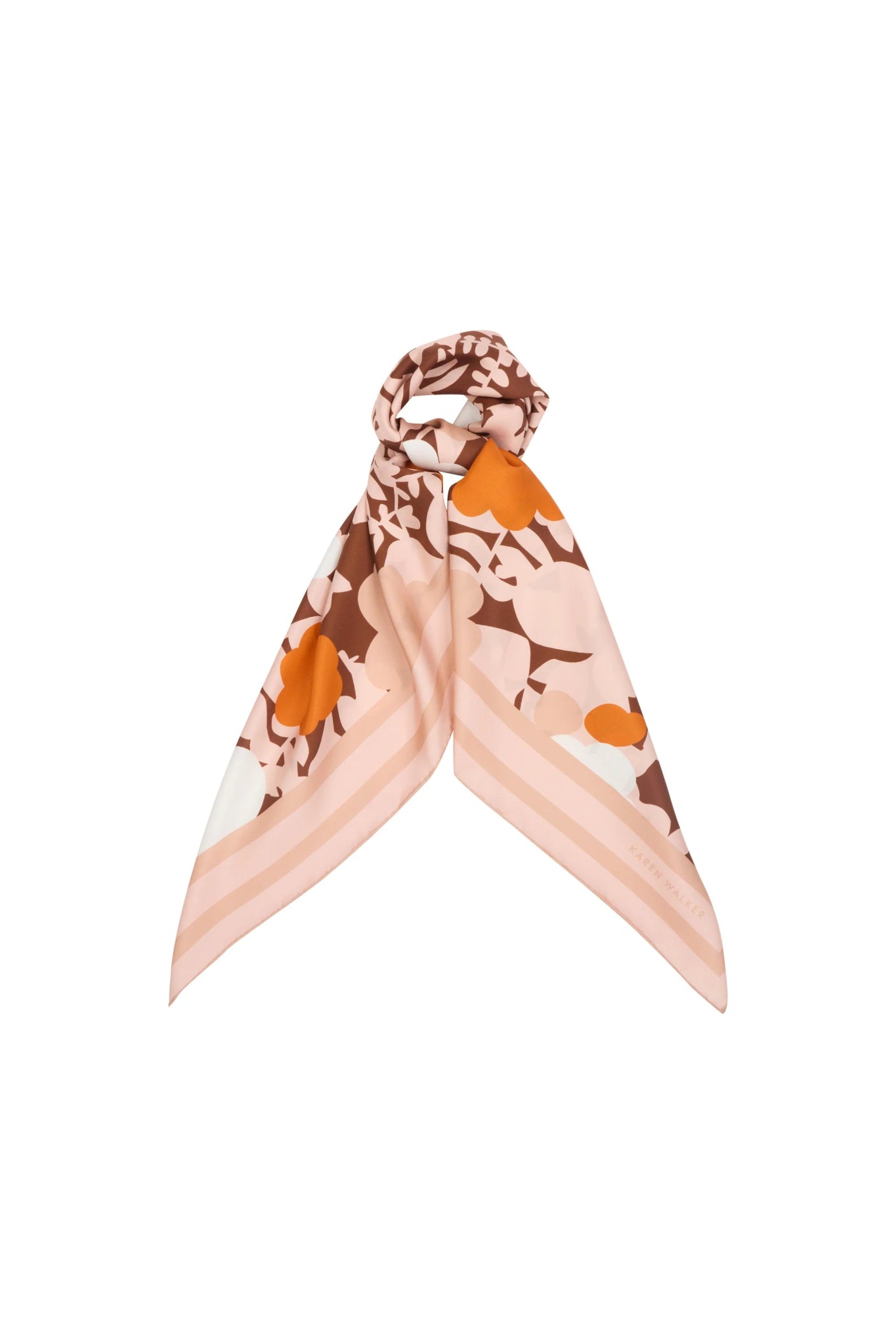 Karen Walker | Perfect Day Floral Classic Silk Scarf | Pink | Palm Boutique