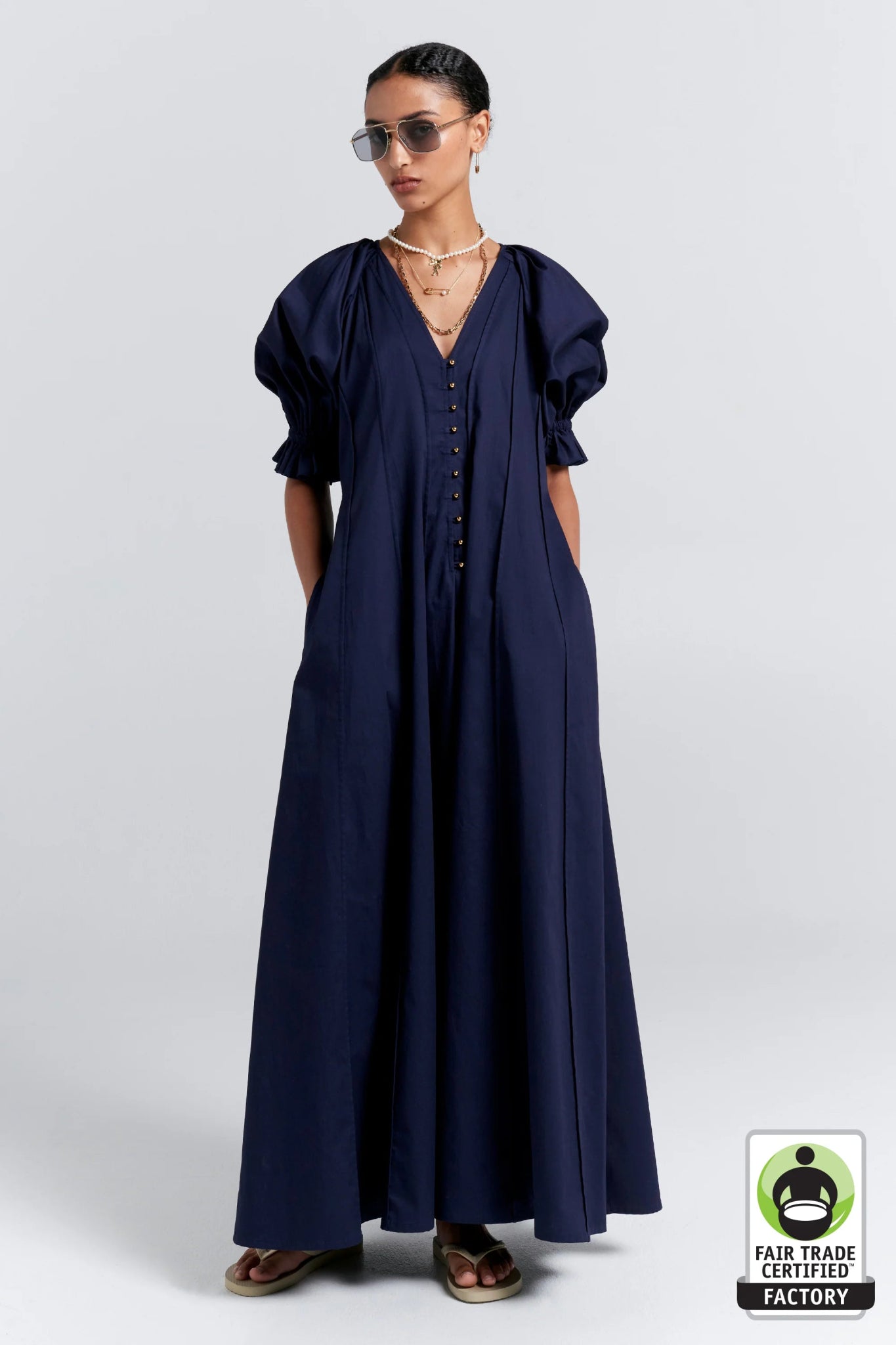 Karen Walker | Perfect Day Melody Dress | Navy | Palm Boutique