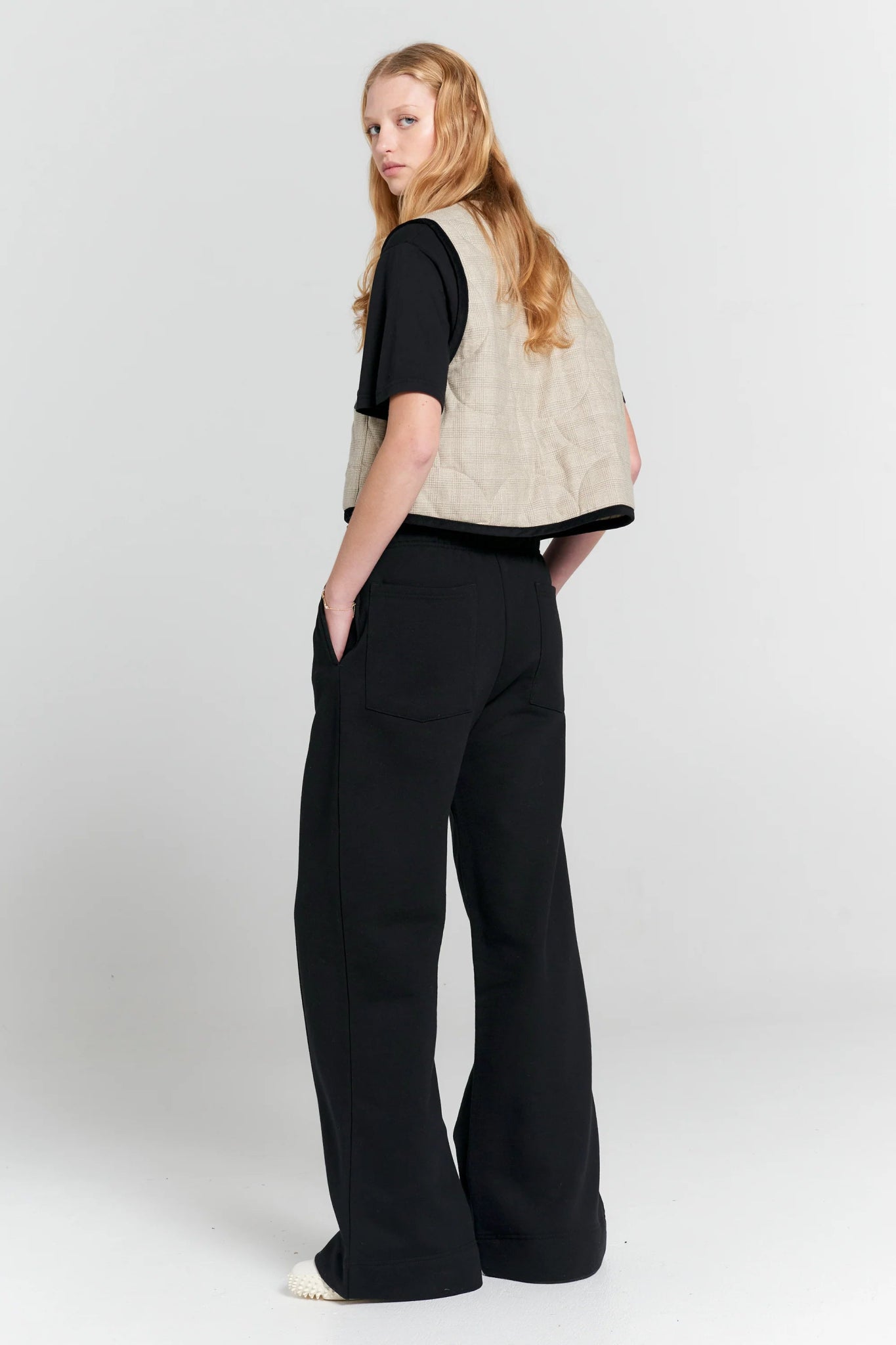 Karen Walker | Pin Tuck Track Pants | Black | Palm Boutique