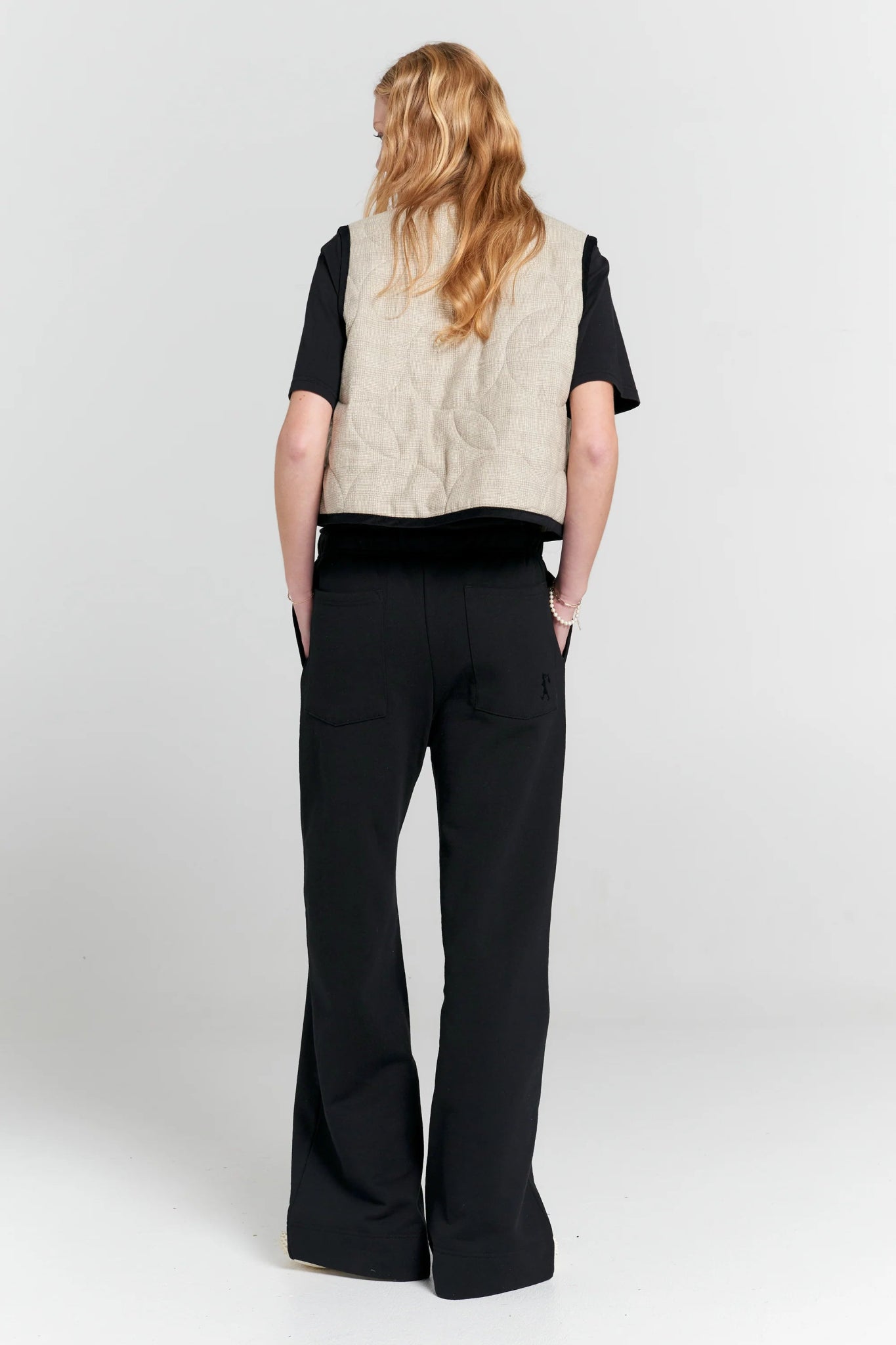 Karen Walker | Pin Tuck Track Pants | Black | Palm Boutique
