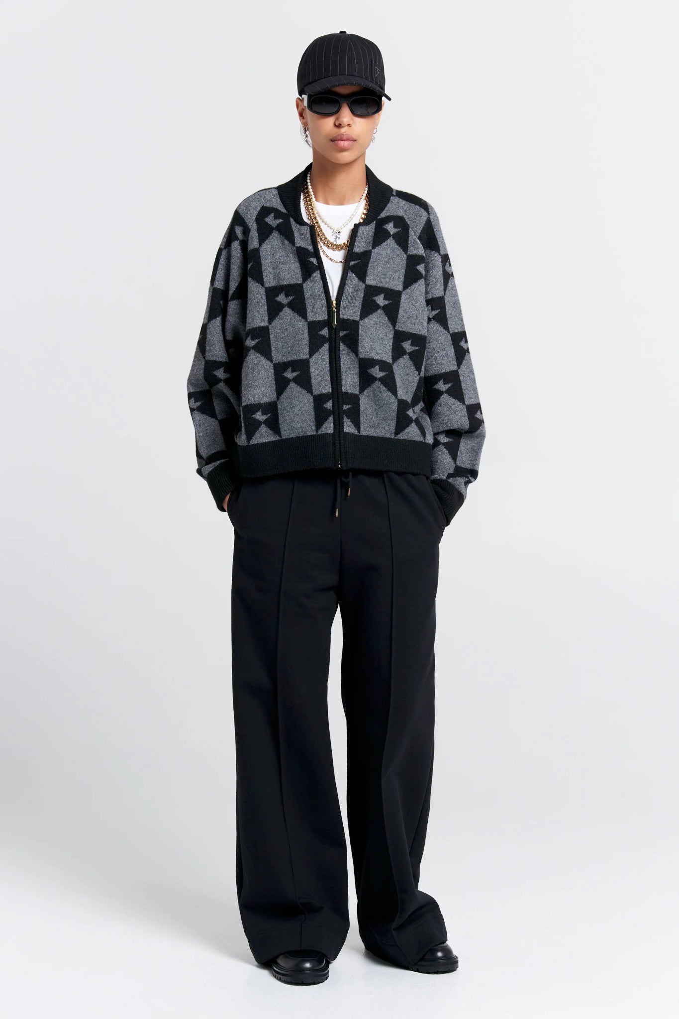 Karen Walker | Pin Tuck Track Pants | Black | Palm Boutique