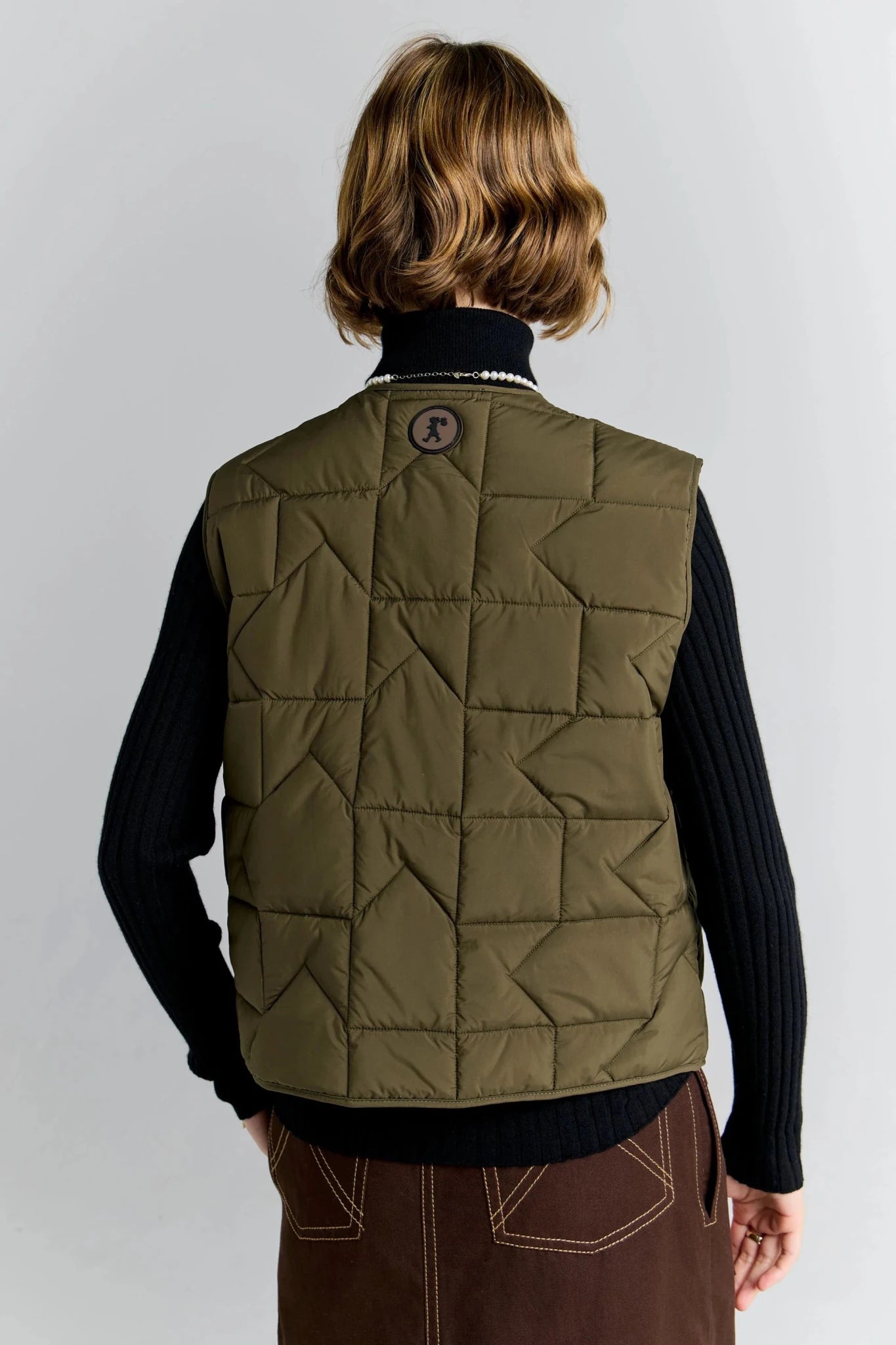 Karen Walker | Quilted Drift Vest | Dark Olive | Palm Boutique