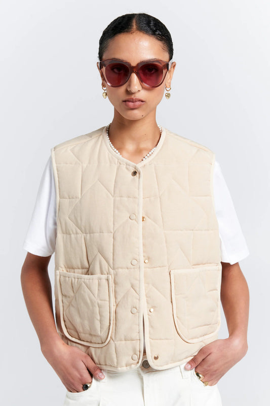 Karen Walker | Quilted Drift Vest | Natural | Palm Boutique