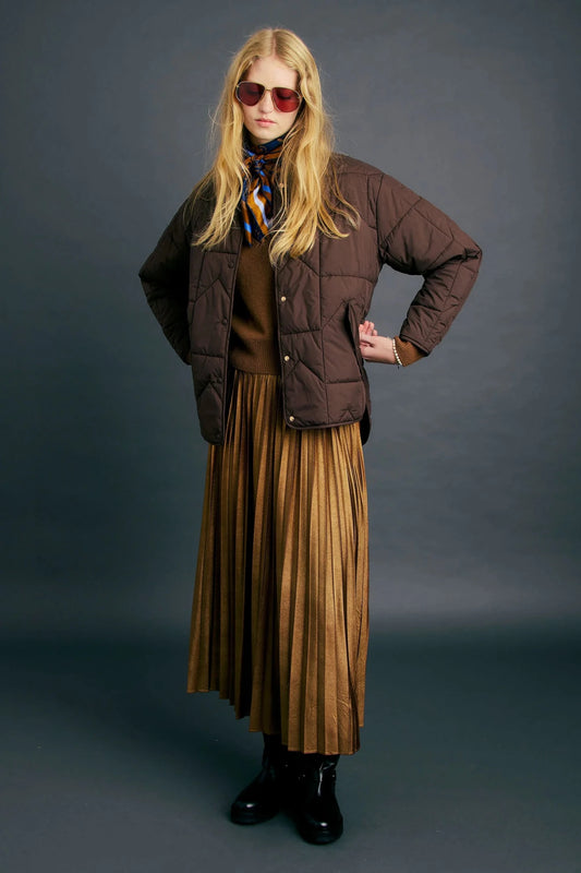 Karen Walker | Quilted Monogram Jacket | Chocolate | Palm Boutique