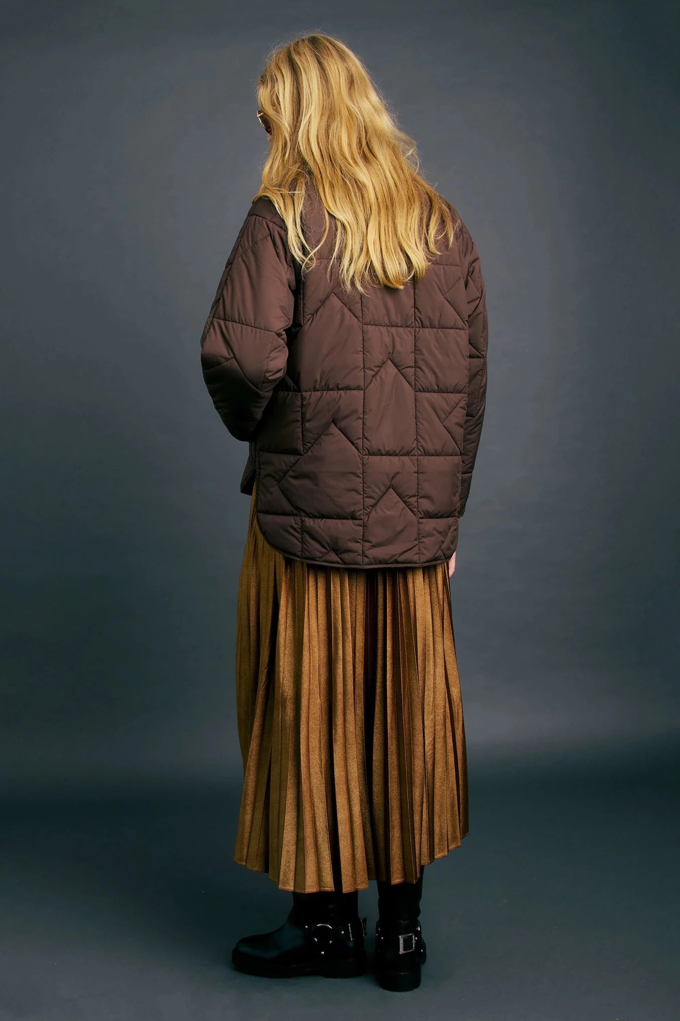 Karen Walker | Quilted Monogram Jacket | Chocolate | Palm Boutique
