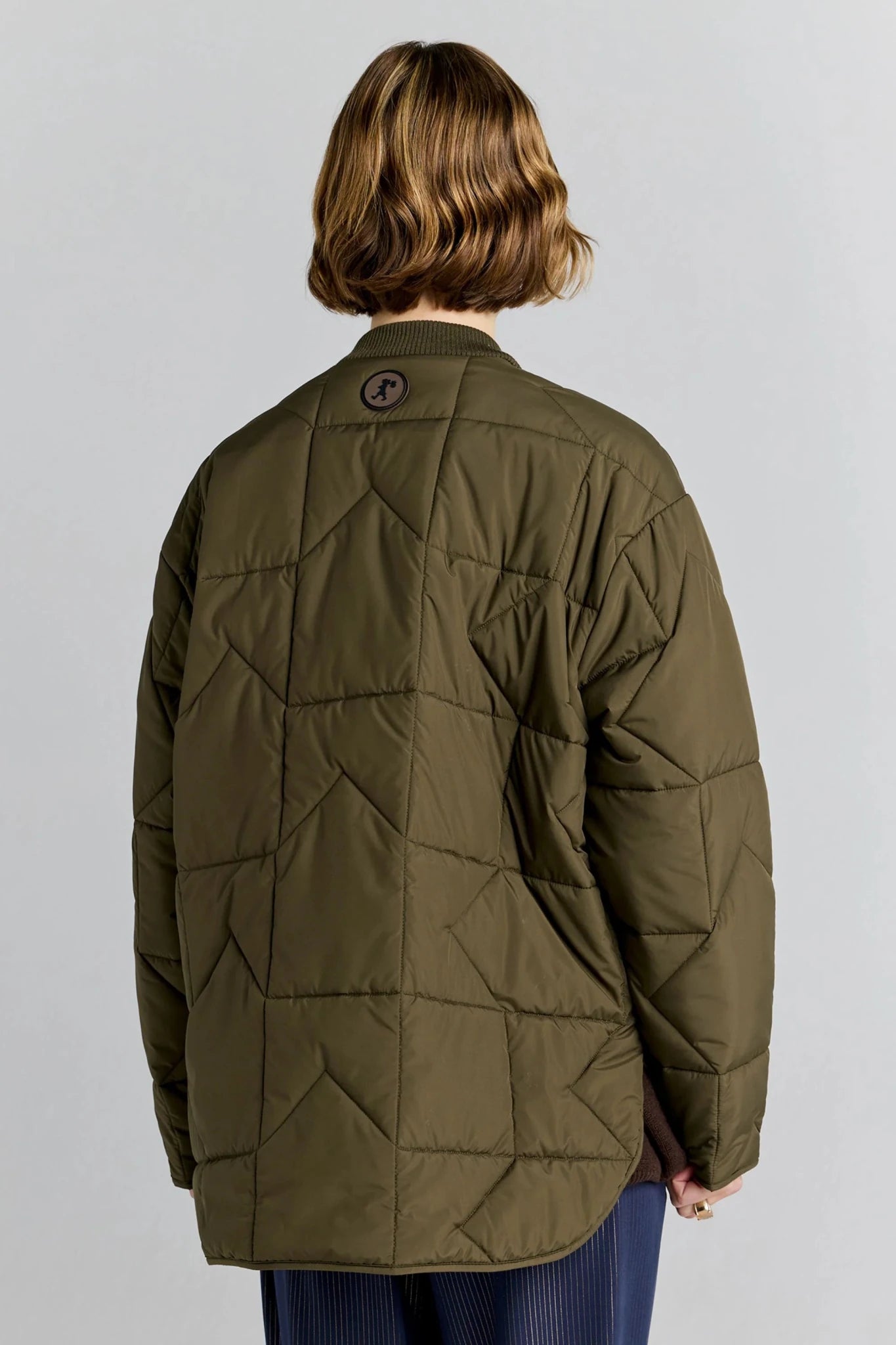 Karen Walker | Quilted Monogram Jacket | Dark Olive | Palm Boutique