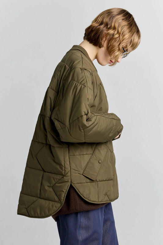 Karen Walker | Quilted Monogram Jacket | Dark Olive | Palm Boutique