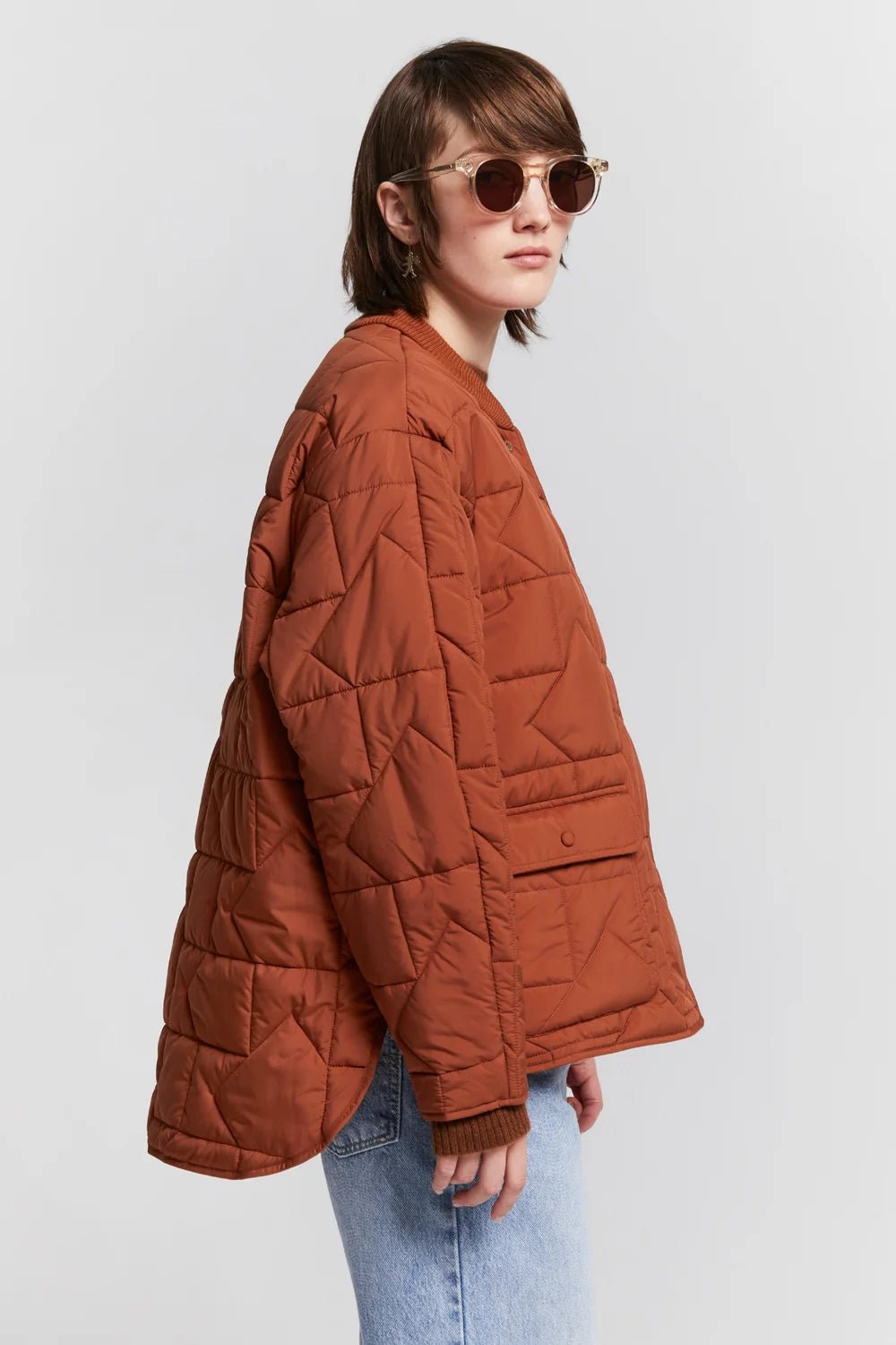 Karen Walker | Quilted Monogram Jacket | Tobacco | Palm Boutique