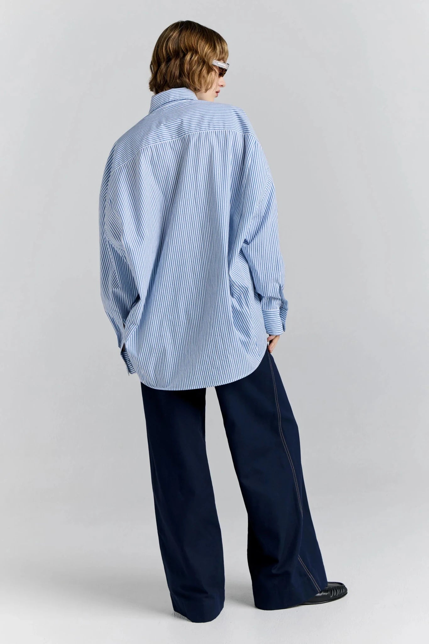 Karen Walker | Rider Shirt | Blue/White | Palm Boutique