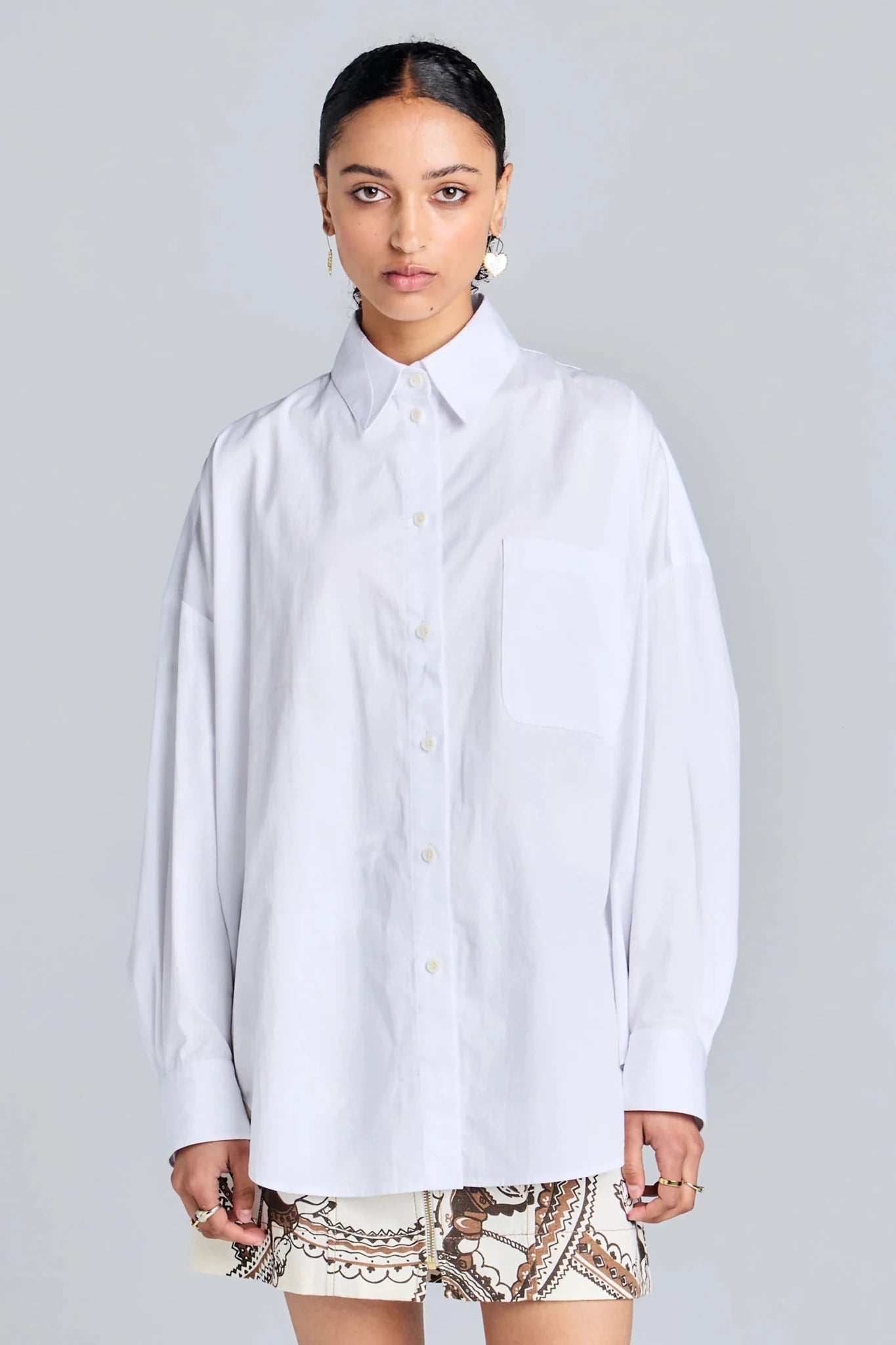 Karen Walker | Rider Shirt | White | Palm Boutique