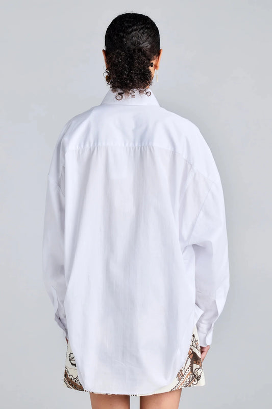 Karen Walker | Rider Shirt | White | Palm Boutique