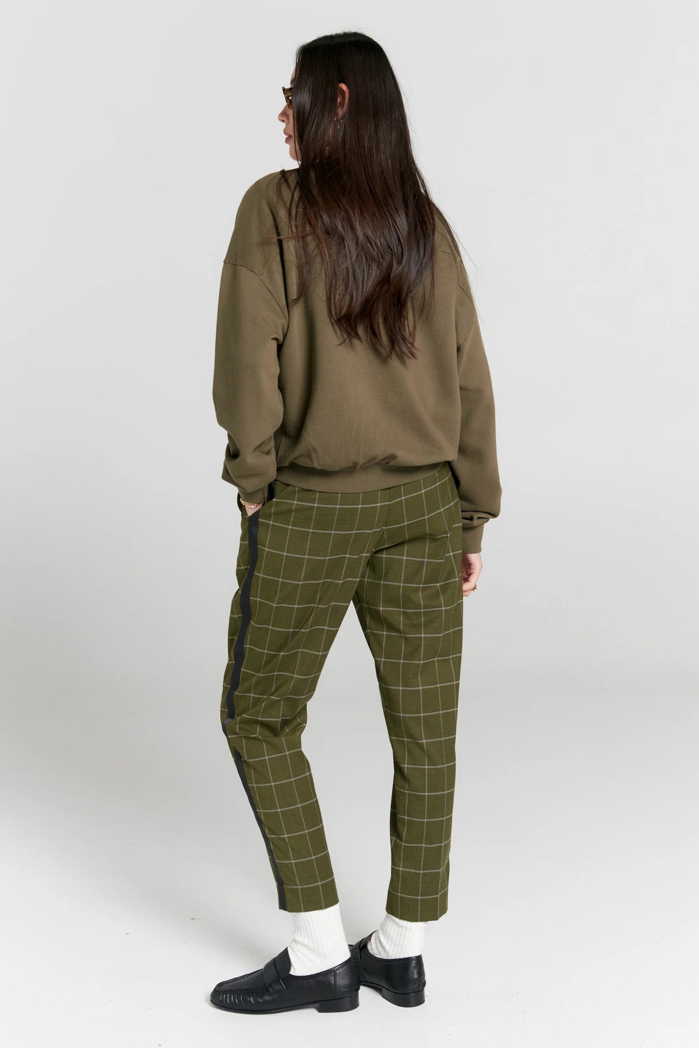 Karen Walker | Runaway Girl Cotton Crewneck Sweatshirt | Hunter Green | Palm Boutique