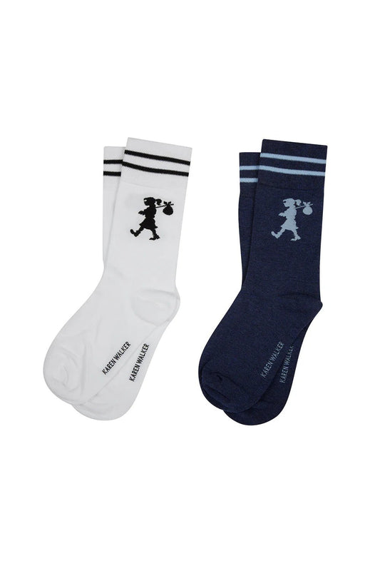 Karen Walker | Runaway Girl Socks 2 Pack One Size | Palm Boutique