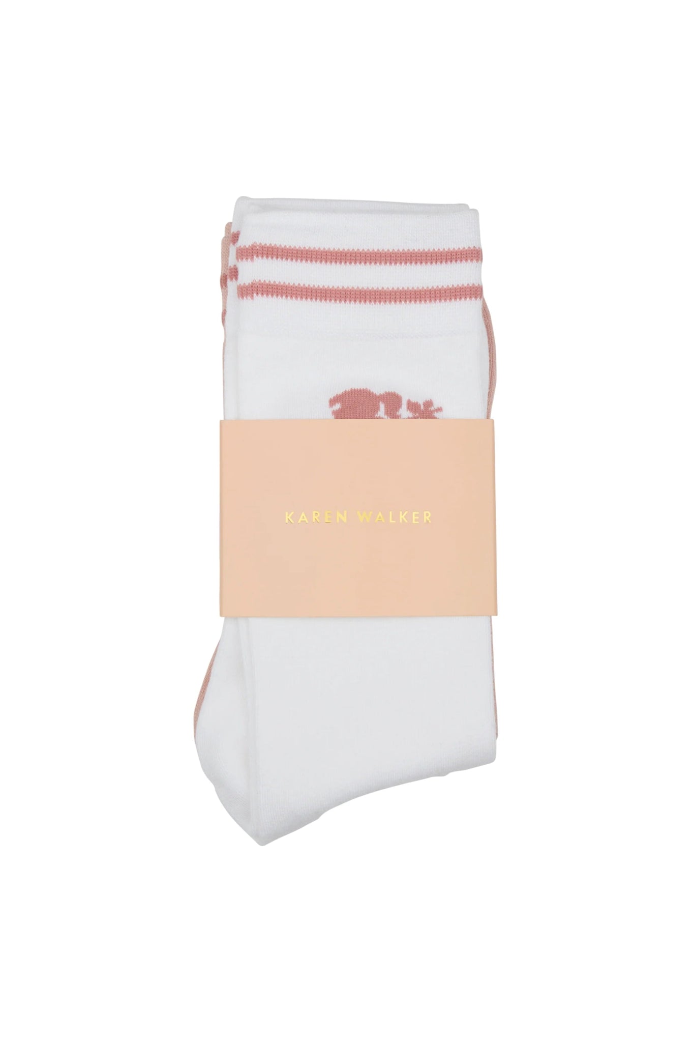 Karen Walker | Runaway Girl Socks 2pk | Pink White | Palm Boutique