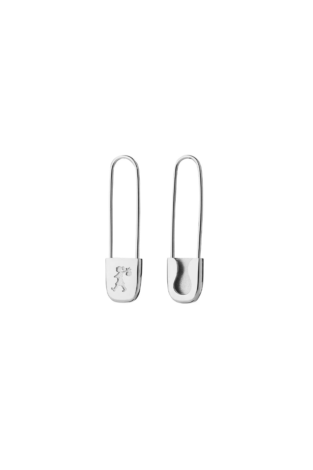 Karen Walker | Runaway Safety Pin Earrings | Silver | Palm Boutique
