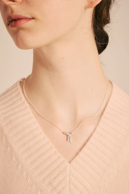 Karen Walker | Small Bow Necklace | Silver | Palm Boutique