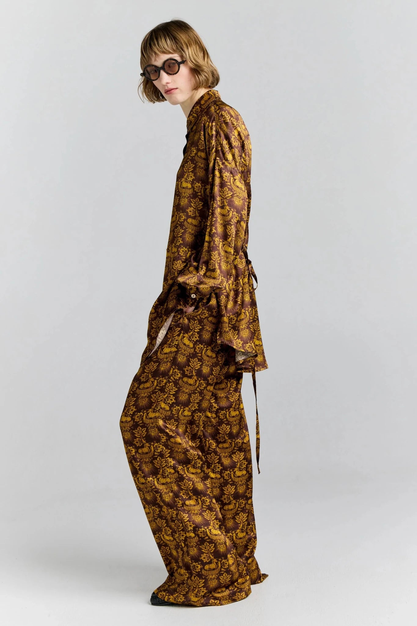 Karen Walker | Squall Shirt | Chocolate Multi | Palm Boutique