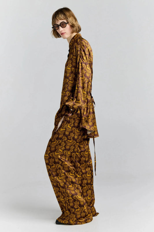 Karen Walker | Squall Shirt | Chocolate Multi | Palm Boutique