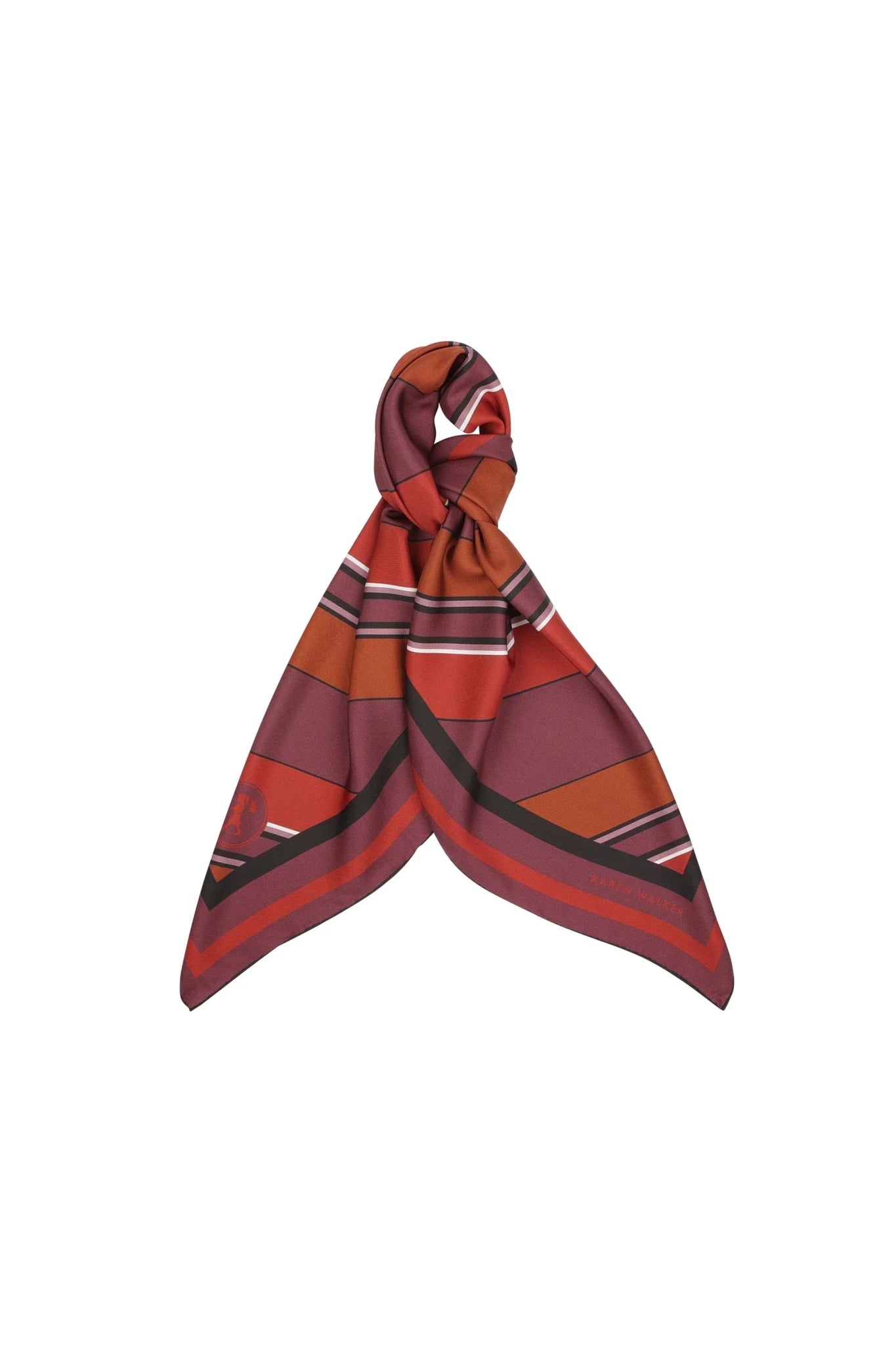 Karen Walker | Stripe Classic Scarf | Plum | Palm Boutique