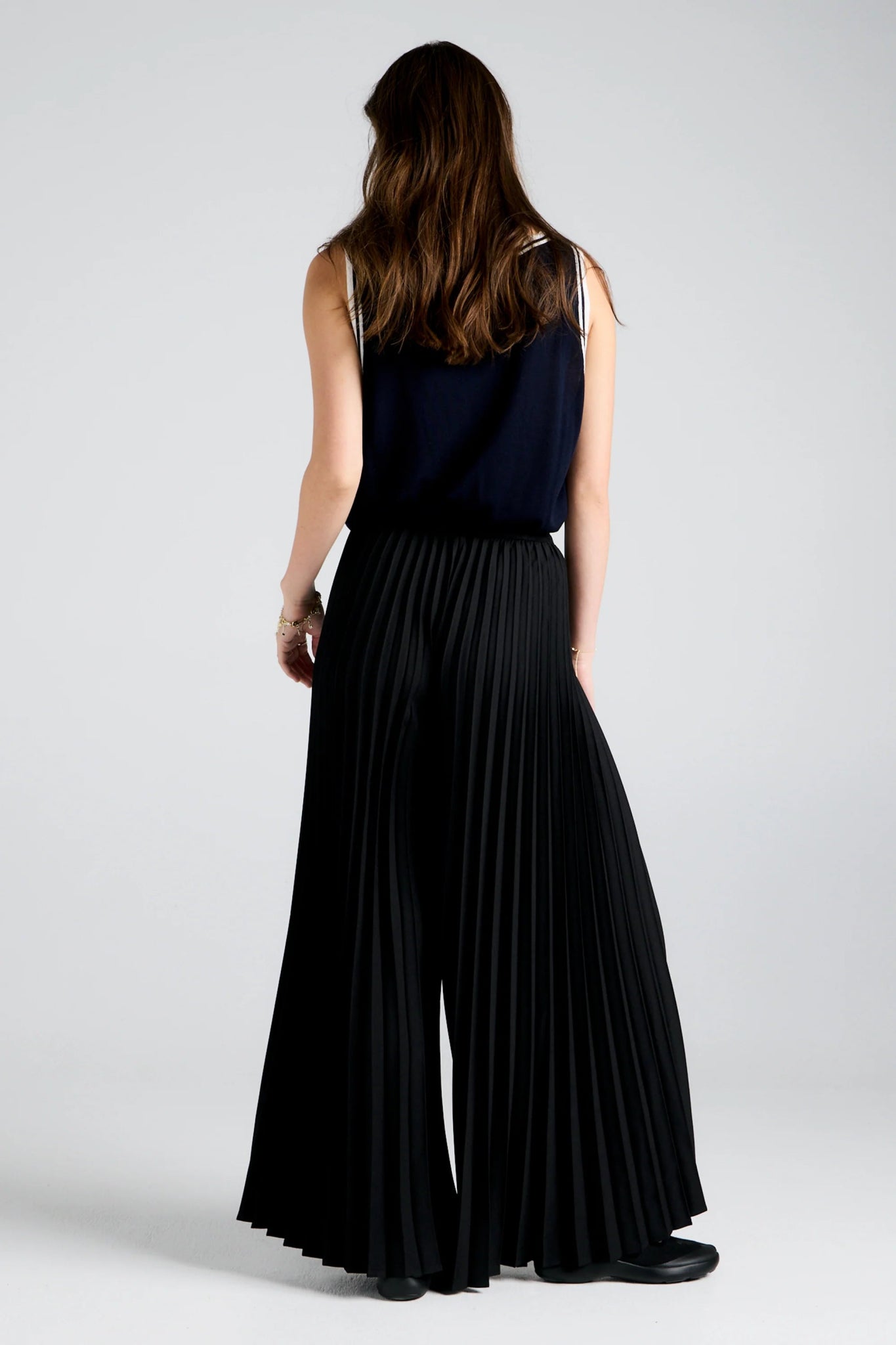 Karen Walker | Sunray Pleated Pants | Black | Palm Boutique