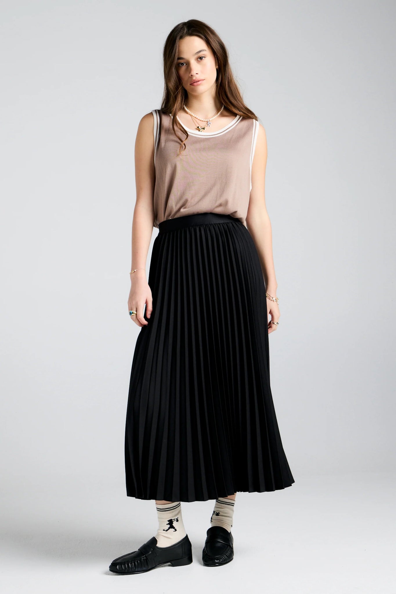 Karen Walker | Sunray Pleated Skirt | Black | Palm Boutique