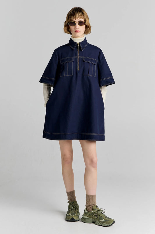 Karen Walker | Tempest Dress | Navy | Palm Boutique