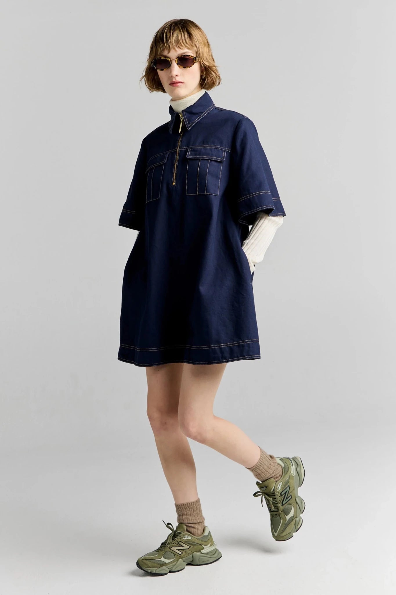 Karen Walker | Tempest Dress | Navy | Palm Boutique