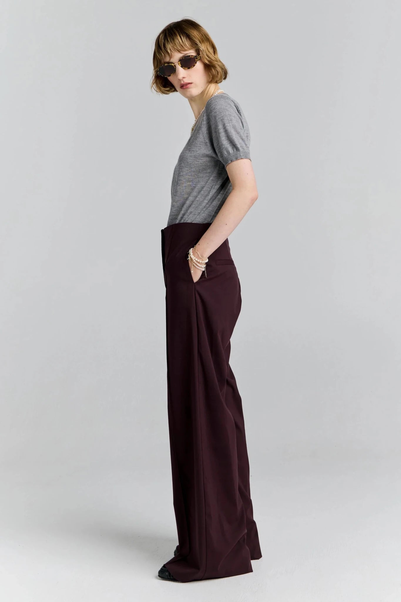Karen Walker | Vestige Trousers | Plum | Palm Boutique