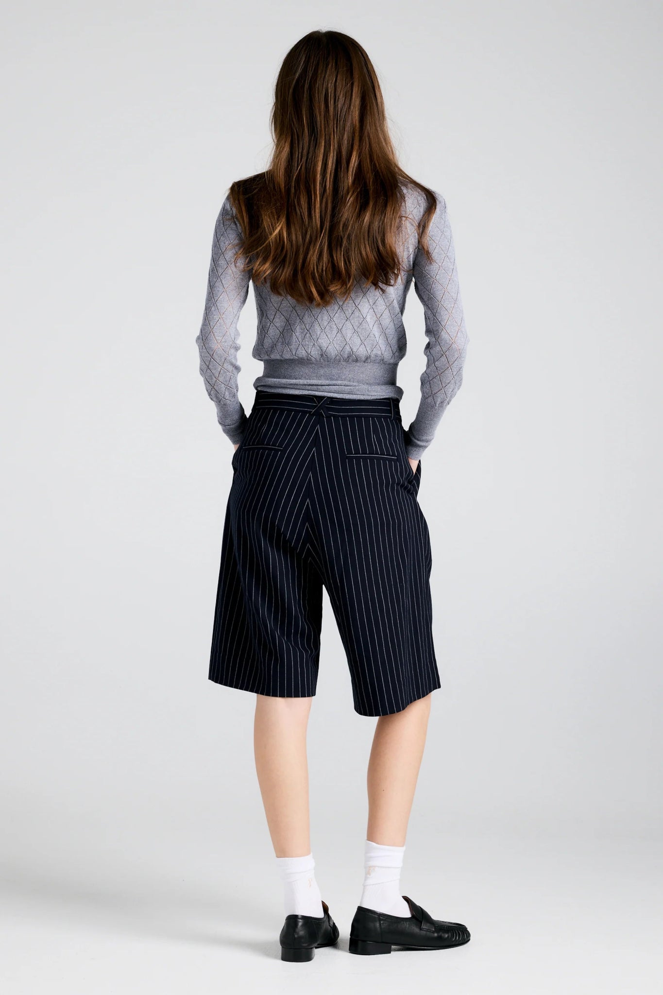 Karen Walker | Walker Bermuda Shorts | Navy | Palm Boutique