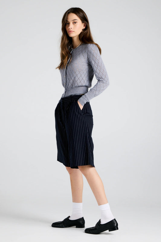 Karen Walker | Walker Bermuda Shorts | Navy | Palm Boutique