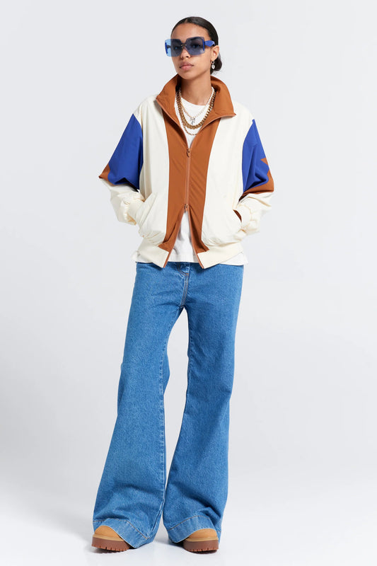 Karen Walker | Walker Track Jacket | Cream Multi | Palm Boutique