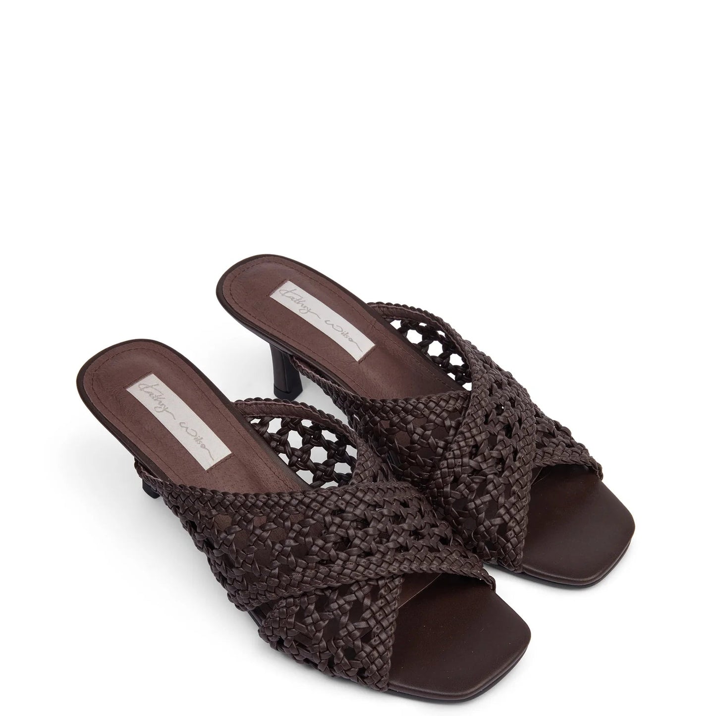 Kathryn Wilson | Lila Woven Heel | Chocolate Calf | Palm Boutique