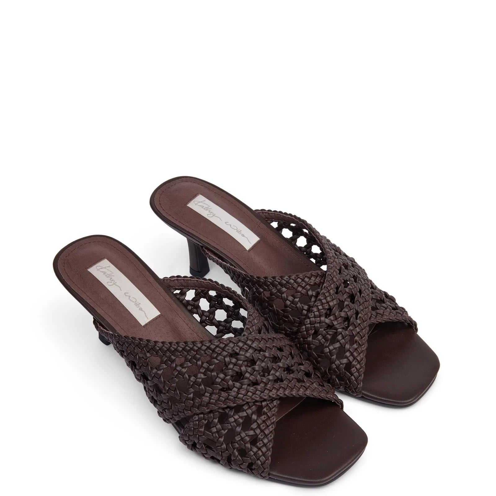 Kathryn Wilson | Lila Woven Heel | Chocolate Calf | Palm Boutique