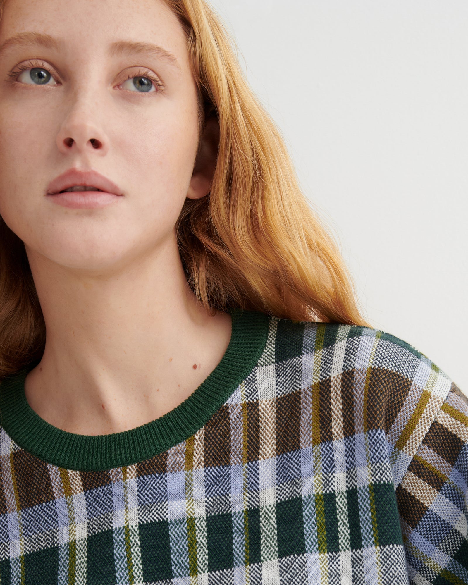 kowtow | Chequered Tee | Forest | Palm Boutique