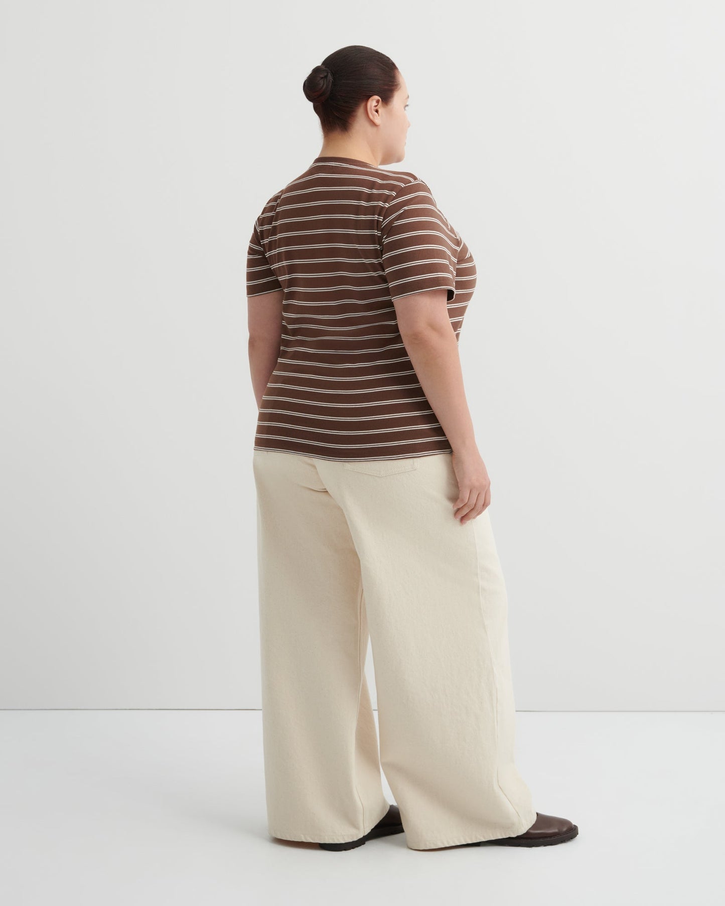 kowtow | Classic Tee | Brown Stripe | Palm Boutique