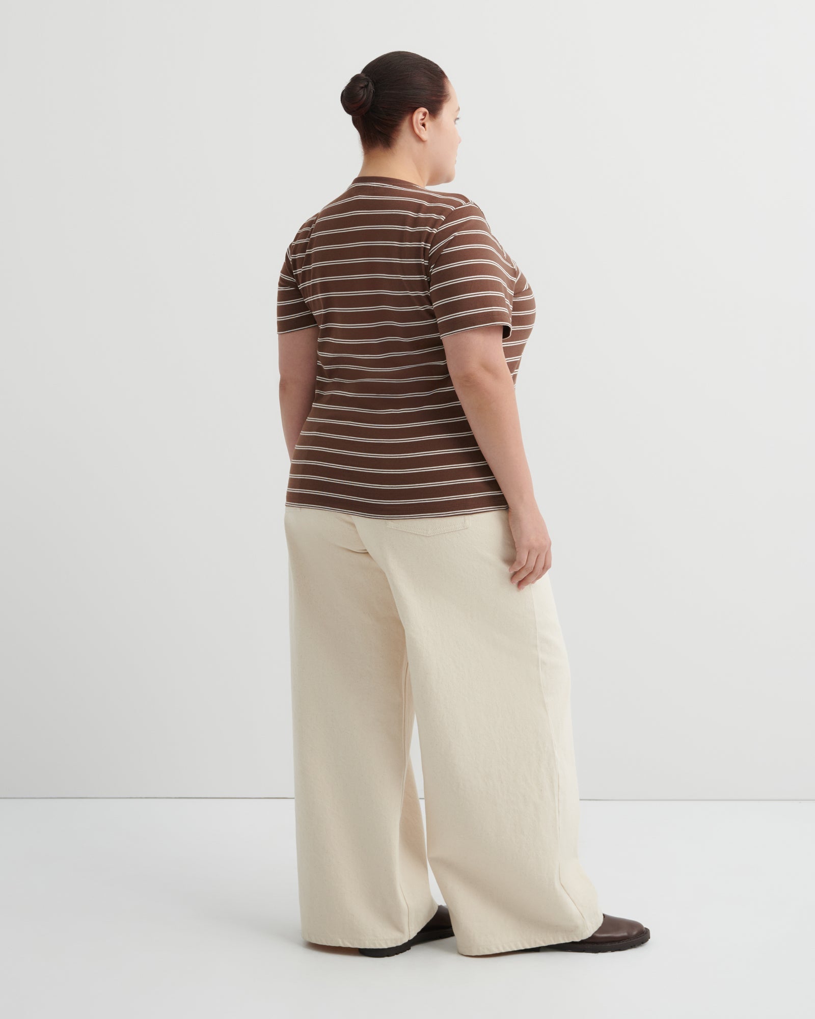 kowtow | Classic Tee | Brown Stripe | Palm Boutique
