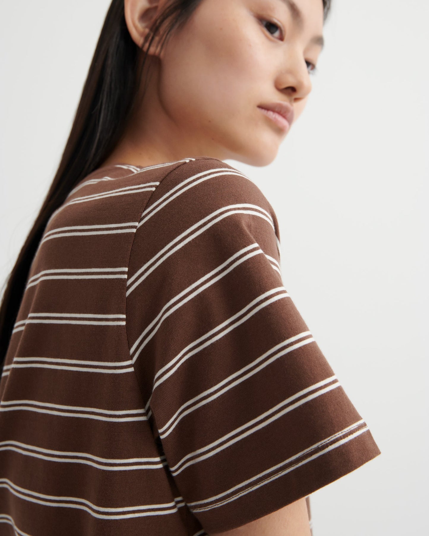 kowtow | Classic Tee | Brown Stripe | Palm Boutique