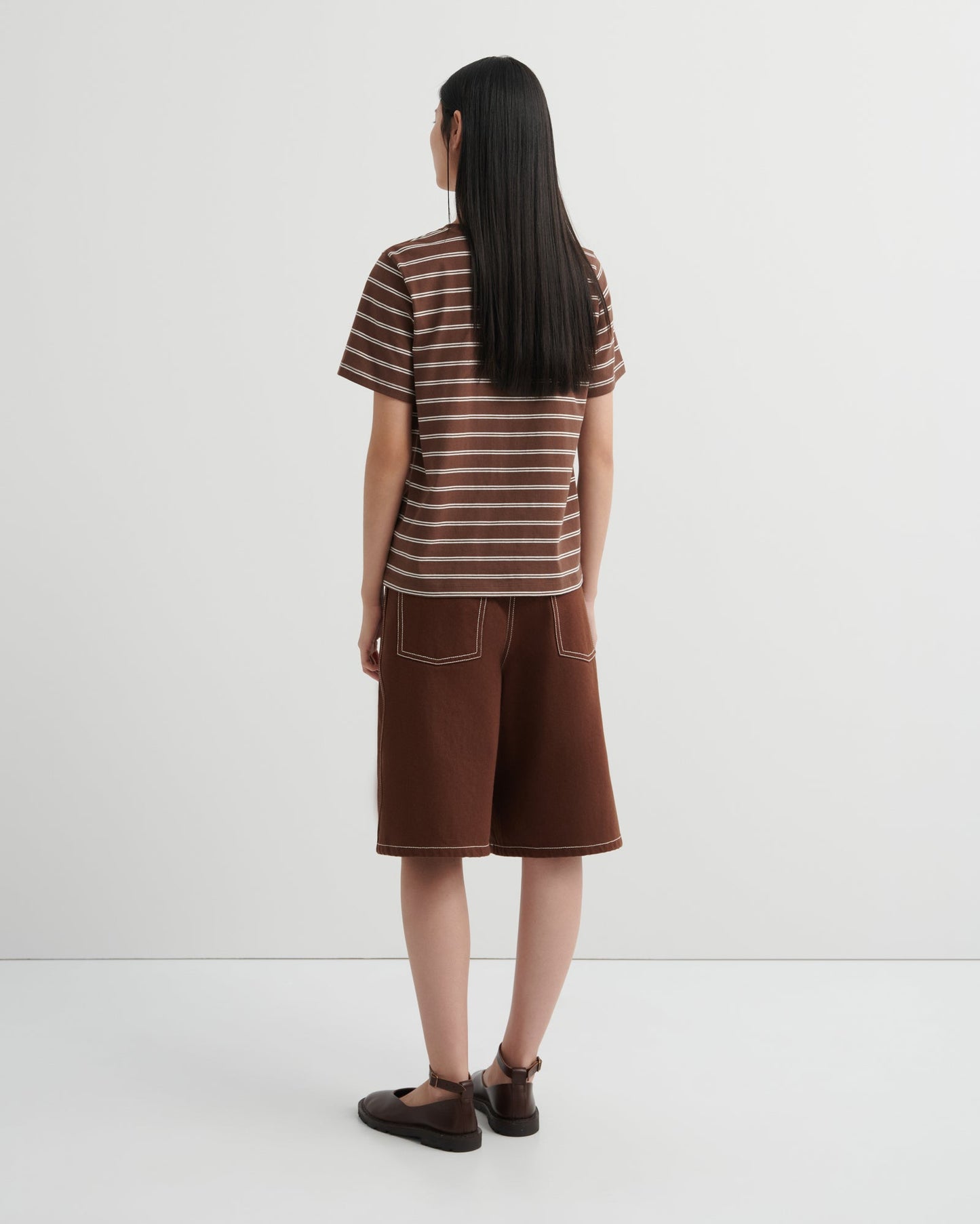 kowtow | Classic Tee | Brown Stripe | Palm Boutique